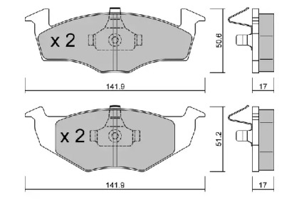 Комплект тормозных колодок AISIN BPVW-1018